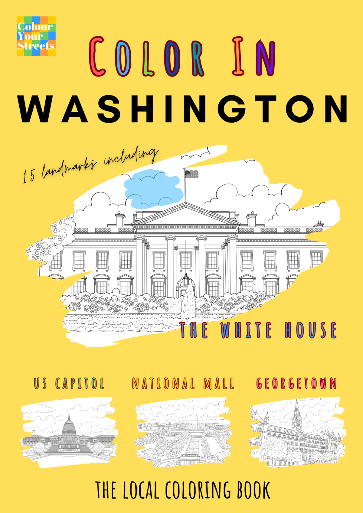 Washington D.C. Colouring Book