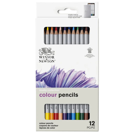 Winsor & Newton Studio Collection 12 Colouring Pencils Tin Set