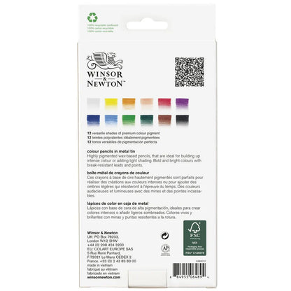 Winsor & Newton Studio Collection 12 Colouring Pencils Tin Set