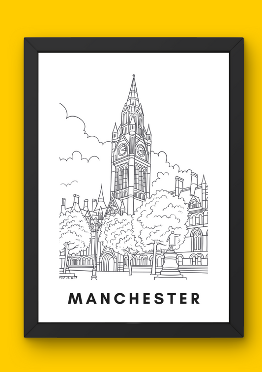 Manchester Wall Art (A4)