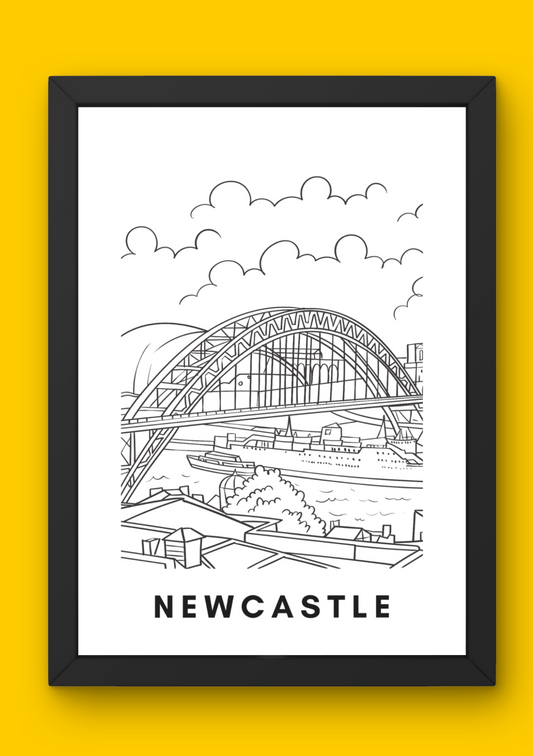 Newcastle Wall Art (A4)