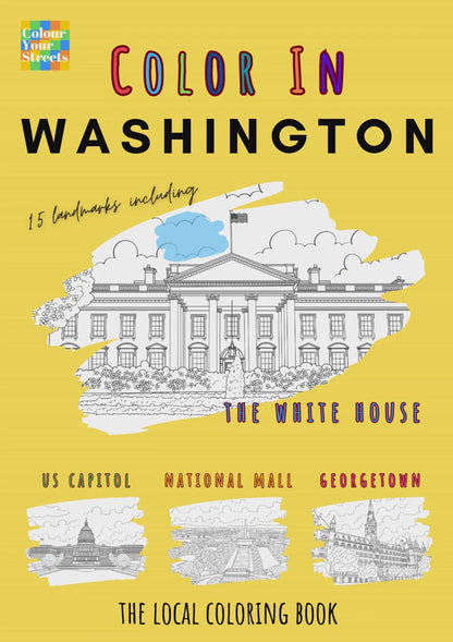 Washington D.C. Coloring Book (A4)